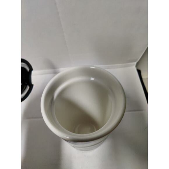 Starbucks 2014 Black Dots/Spots Metallic Silver Travel Mug with Lid - 10 Ounces - Picture 10 of 11